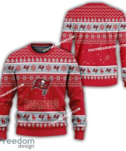 Tampa Bay Buccaneers Xmas Pattern Knitted Christmas 3D Sweater For Fans