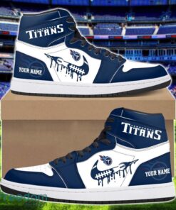 Tennessee Titans Air Jordan 1 Shoes Sport Hightop Sneakers For Men And Women Custom Name