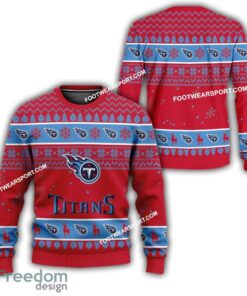 Tennessee Titans Logo Pattern Ugly Christmas Sweater AOP For Fans