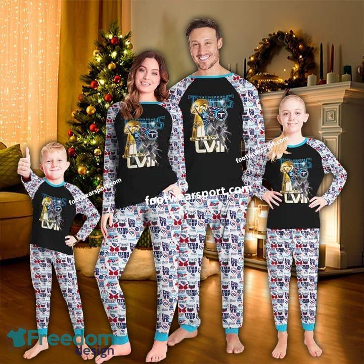 Tennessee Titans Xmas Family Pajamas Set For Men Women Kid image Tennessee Titans Xmas Family Pajamas Set For Men Women Kid - Tennessee Titans Xmas Family Pajamas Set For Men Women Kid