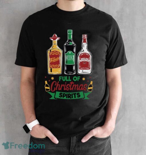 Tequila Vodka Whiskey T-Shirt, Funny Christmas Shirt, Christmas Shirts - Black Unisex T-Shirt