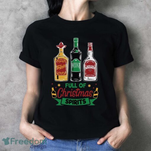 Tequila Vodka Whiskey T-Shirt, Funny Christmas Shirt, Christmas Shirts - Ladies T-Shirt