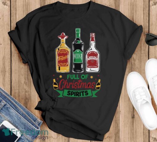 Tequila Vodka Whiskey T-Shirt, Funny Christmas Shirt, Christmas Shirts - Black T-Shirt