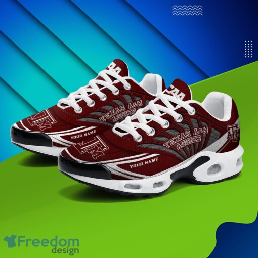 Texas A&M Aggies Air Cushion Sports Shoes Custom Name Gift For Fans Men Women Shoes Product Photo 2