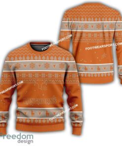 Texas Longhorns Logo Pattern Knitted Christmas Sweater Gift For Men And Women