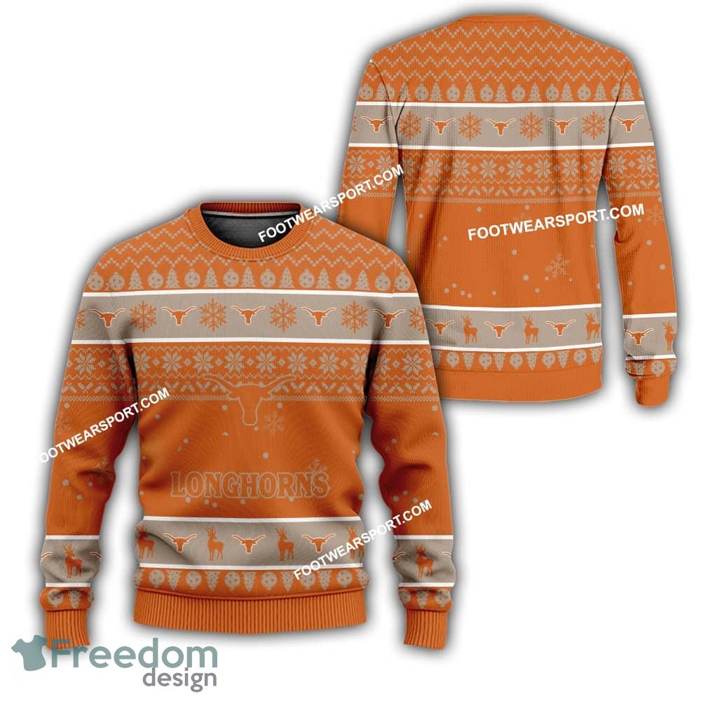 Texas Longhorns Logo Pattern Knitted Christmas Sweater Gift For Men And Women image Texas Longhorns Logo Pattern Knitted Christmas Sweater Gift For Men And Women - Texas Longhorns Logo Pattern Knitted Christmas Sweater Gift For Men And Women