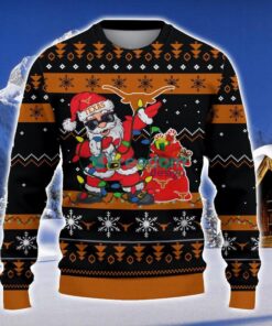 Texas Longhorns Santa Claus Ugly Christmas Sweater Christmas Gift 3D Sweater