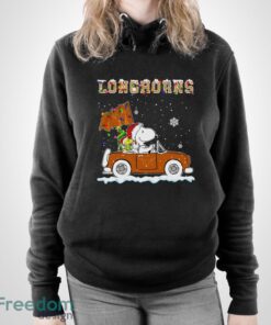 Texas Longhorns Snoopy And Woodstock Driving Car Shirt Sweatshirt Hoodie - Unisex Pullover Hoodie