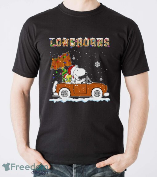 Texas Longhorns Snoopy And Woodstock Driving Car Shirt Sweatshirt Hoodie - Men T-Shirt