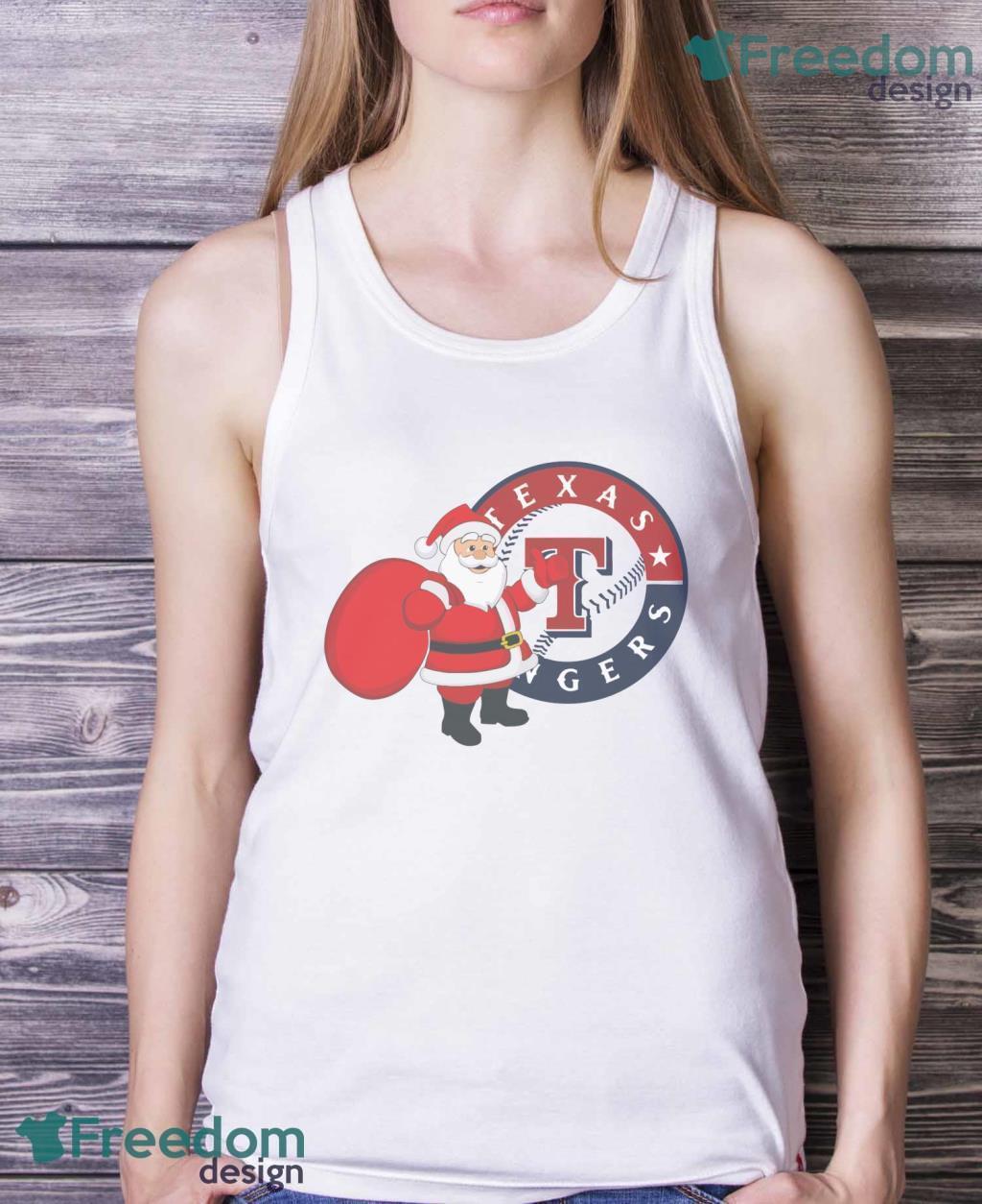 Texas Rangers Santa Claus Logo T Shirt image Texas Rangers Santa Claus Logo T Shirt Product Photo 2