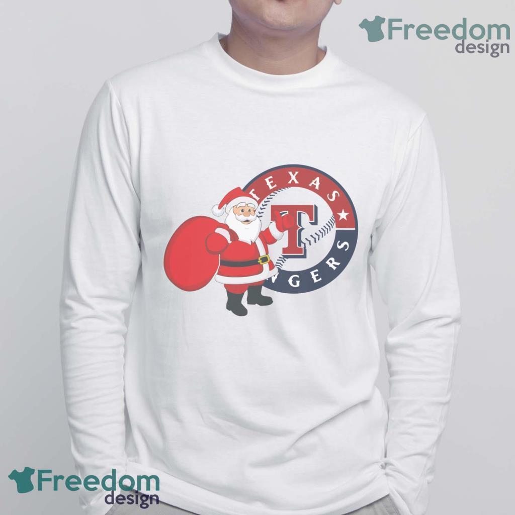 Texas Rangers Santa Claus Logo T Shirt Texas Rangers Santa Claus Logo T Shirt Product Photo 4