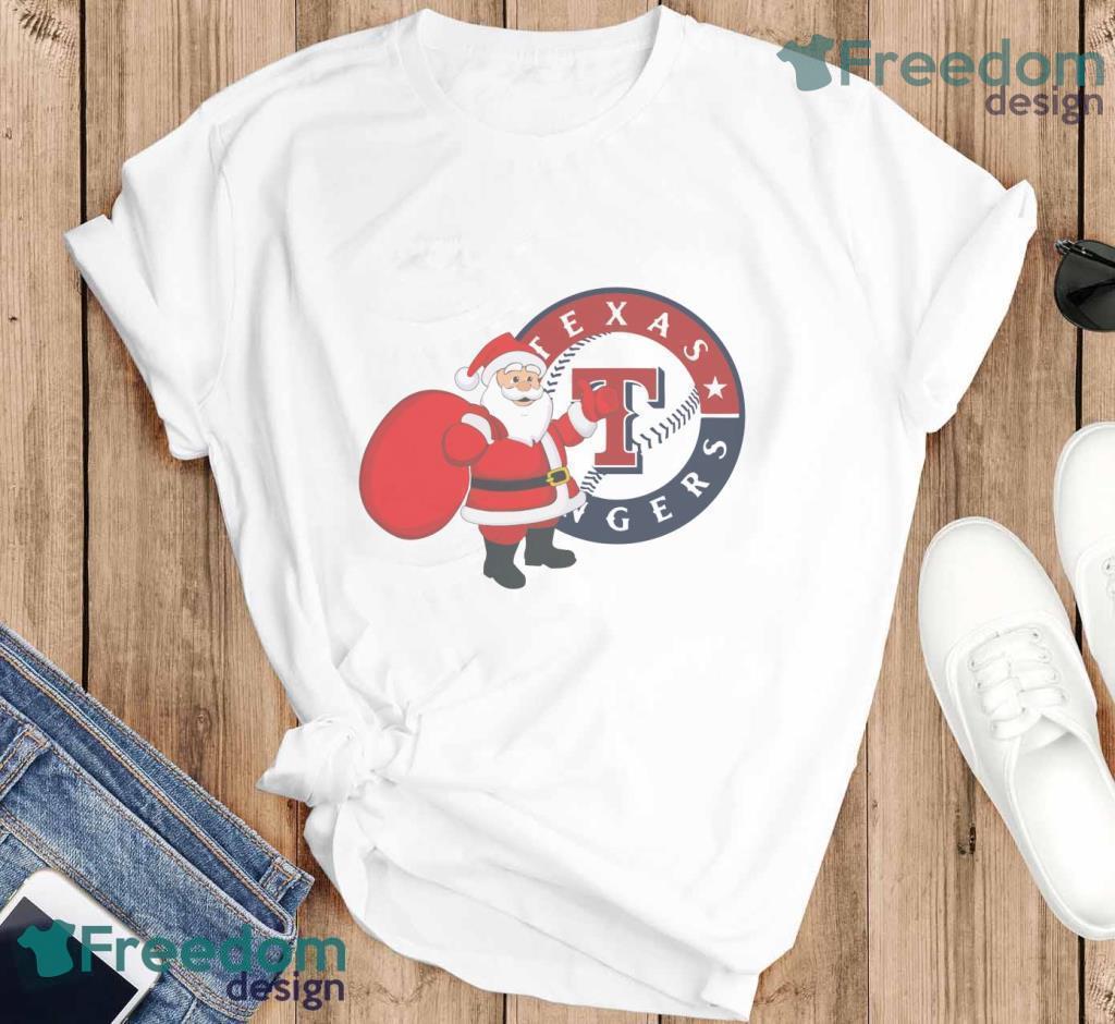 Texas Rangers Santa Claus Logo T Shirt Texas Rangers Santa Claus Logo T Shirt Product Photo 5