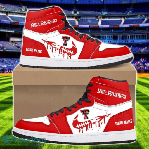 Texas Tech Red Raiders Air Jordan 1 Shoes Sport Hightop Sneakers For Men And Women Custom Name Product Photo 1