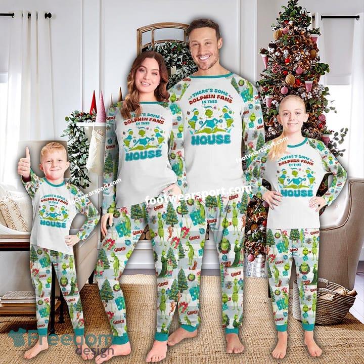 There s Some Miami Dolphins Fans In This House Xmas Family Pajamas Set Kid Men Women image There s Some Miami Dolphins Fans In This House Xmas Family Pajamas Set Kid Men Women - There s Some Miami Dolphins Fans In This House Xmas Family Pajamas Set Kid Men Women