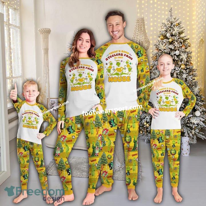 There s Some Pittsburgh Steelers Fans In This House Christmas Family Pajamas Set Kid Men Women image There s Some Pittsburgh Steelers Fans In This House Christmas Family Pajamas Set Kid Men Women - There s Some Pittsburgh Steelers Fans In This House Christmas Family Pajamas Set Kid Men Women