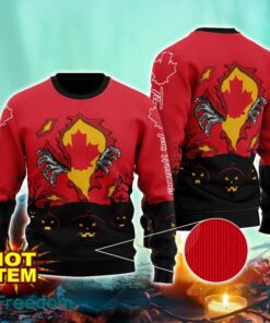 Tim Hortons Scary Night Halloween Hand Pull Out Halloween 3D Sweater For Men and Women