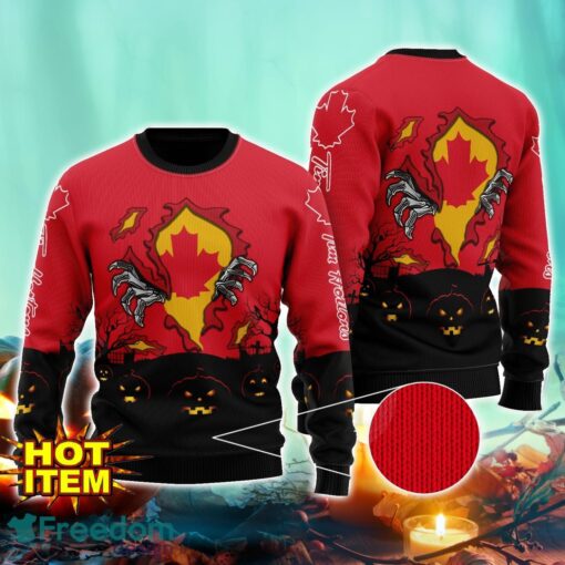 Tim Hortons Scary Night Halloween Hand Pull Out Halloween 3D Sweater For Men and Women Product Photo 1