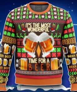 Time For A Beer Ugly Christmas Sweater Special Gift