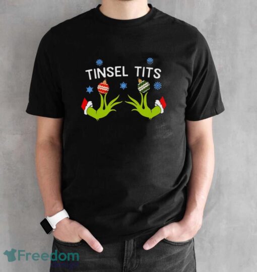 Tinsel Tits Grinch Shirt, Grinch Christmas Shirt, Funny Xmas Shirt - Black Unisex T-Shirt