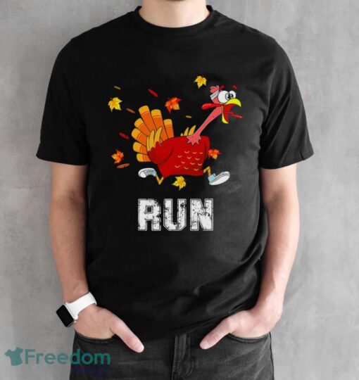 Turkey Run Costume Thanksgiving Running Turkey Trot Shirt - Black Unisex T-Shirt