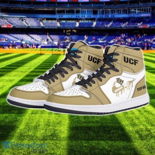 UCF Knights Air Jordan 1 Shoes Sport Hightop Sneakers For Men And Women Custom Name Product Photo 2