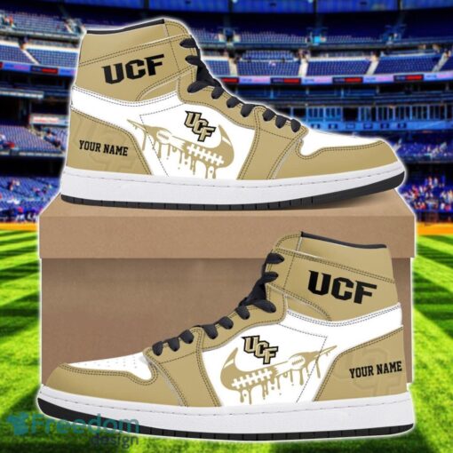 UCF Knights Air Jordan 1 Shoes Sport Hightop Sneakers For Men And Women Custom Name Product Photo 1