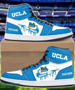 UCLA Bruins Air Jordan 1 Shoes Sport Hightop Sneakers For Men And Women Custom Name