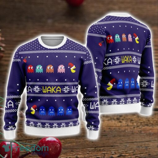 Ugly Sweater Waka Waka Waka Christmas Gift Video Game Ugly Christmas Sweater Holiday Gift Product Photo 1