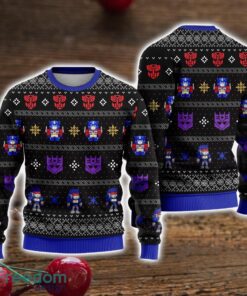 Ugly Sweater Xmas in Disguise Transformers Ugly Christmas Ugly Sweater Optimus Bumblebee Ugly Christmas Sweater Holiday Gift