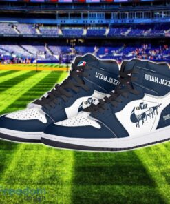 Utah Jazz Air Jordan 1 Shoes Sport Hightop Sneakers For Men And Women Custom Name Product Photo 2