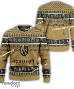 Vegas Golden Knights Xmas Pattern Knitted Christmas Sweater Gift For Men And Women
