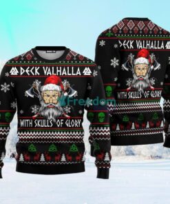 Viking Deck Vahalla Ugly Christmas Sweater For Men And Women