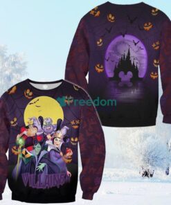 Villains Disney Halloween Purple Black 3d Sweater