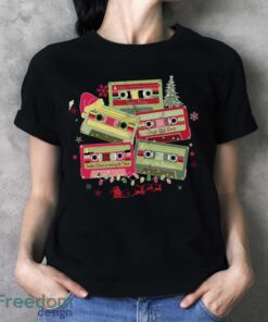 Vintage Christmas Cassette Tapes Shirt, Christmas Music Shirt - Ladies T-Shirt