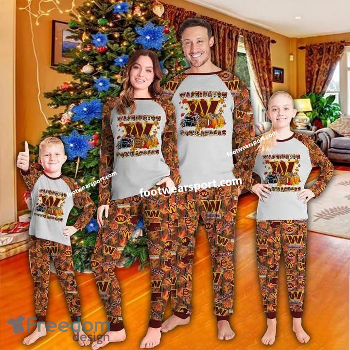 Washington Commanders Fall Christmas Pajamas Set Family Kid Men Women image Washington Commanders Fall Christmas Pajamas Set Family Kid Men Women - Washington Commanders Fall Christmas Pajamas Set Family Kid Men Women
