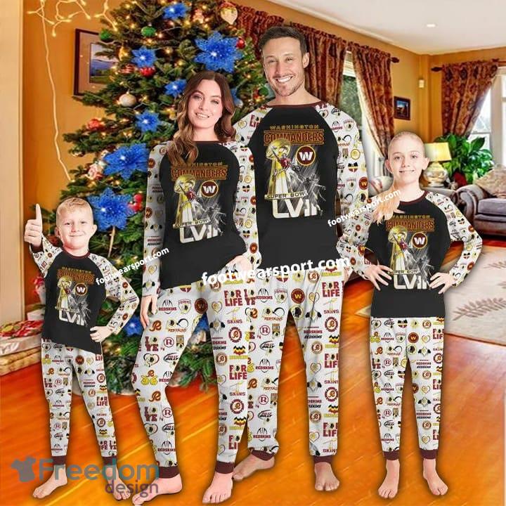 Washington Commanders Super Bowl Christmas Pajamas Set Family Kid Men Women image Washington Commanders Super Bowl Christmas Pajamas Set Family Kid Men Women - Washington Commanders Super Bowl Christmas Pajamas Set Family Kid Men Women