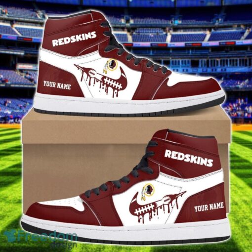 Washington Redskin Air Jordan 1 Shoes Sport Hightop Sneakers For Men And Women Custom Name Product Photo 1