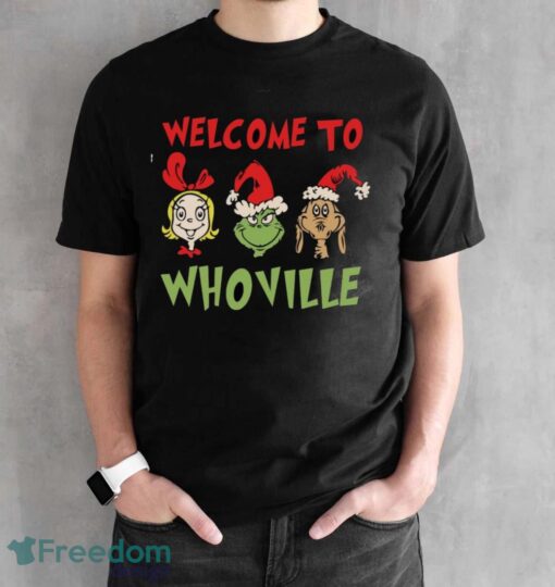 Welcome to Whoville Shirt, Grinch Christmas T-Shirt, Grinchmas Family Shirt - Black Unisex T-Shirt