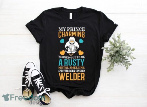 Welder Wife Mom Girlfriend Cute Funny Welding Weld Welders Gift T-Shirt Product Photo 1