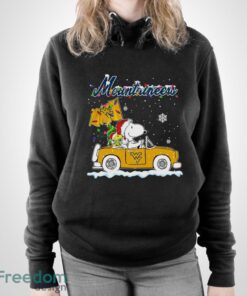 West Virginia Mountaineers Snoopy And Woodstock Driving Car Shirt Sweatshirt Hoodie - Unisex Pullover Hoodie