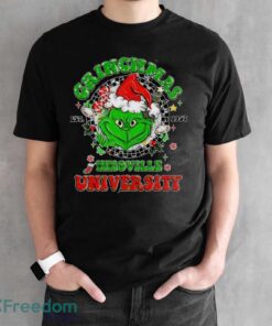 Whoville University T-Shirt, Grinch Christmas Shirt - Black Unisex T-Shirt