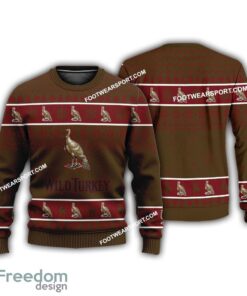 Wild Turkey Whiskey Logo Merry Xmas Ugly Sweater Gift Holidays