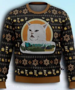 Woman Yelling At Cat Meme V2 Ugly Christmas Sweaters 3D Super Hot