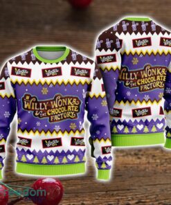 Wonka Bar Christmas Ugly Sweater Chocolate Factory Ugly Christmas Sweater Holiday Gift