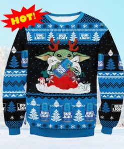 Yoda Bud Light Ugly Christmas Sweater Gift For Men And Women