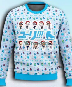 Yuri On Ice Cute Chibi Ugly Christmas Sweaters 3D Super Hot