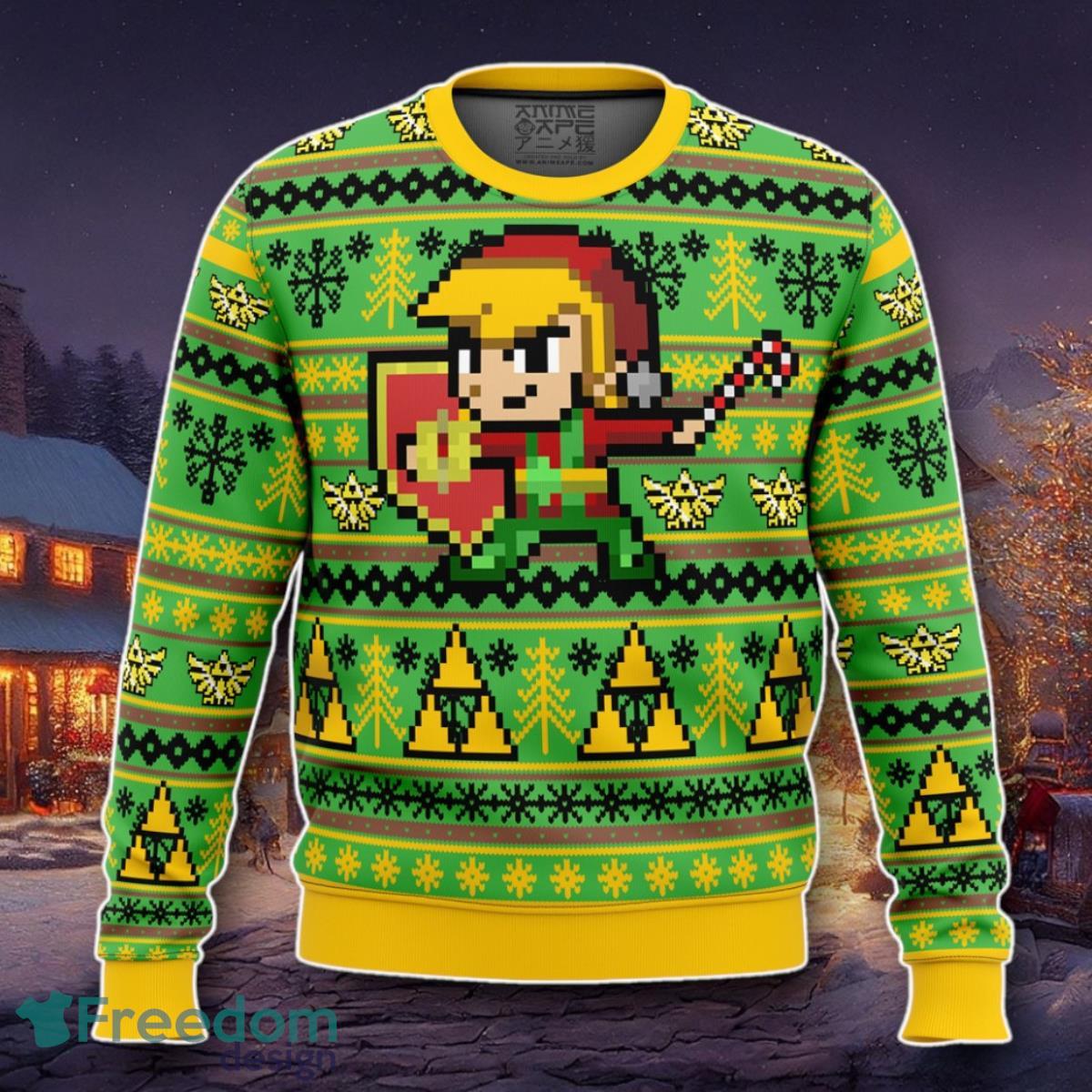 Zelda Holiday Link Ugly Christmas Sweater A Luxurious Gift image Zelda Holiday Link Ugly Christmas Sweater A Luxurious Gift Product Photo 1
