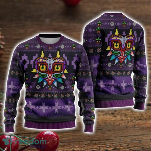 Zelda Majoras Mask Ugly Christmas Sweater Legend Of Zelda Gamer Shirt Zelda Ugly Christmas Sweater Holiday Gift Product Photo 1