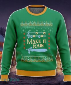 Zelda Make It Rain Ugly Christmas Sweater A Luxurious Gift