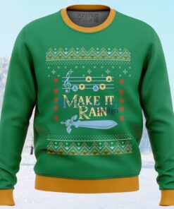 Zelda Make it Rain Ugly Christmas Sweater Gift For Men And Women